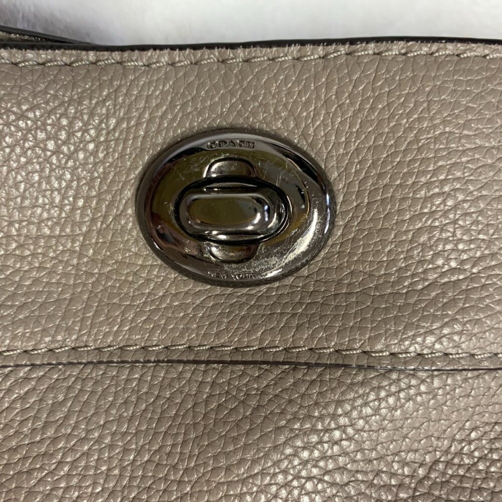 Coach Turnlock Edie Shoulder Bag β Taupe - Picture 9 of 16